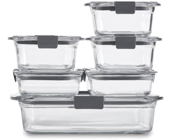 Rubbermaid Brilliance Container, Large, 9.6 Cups, Batteries & Lighting