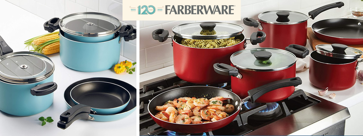 Farberware Nonstick Frying Pan Set, Aqua