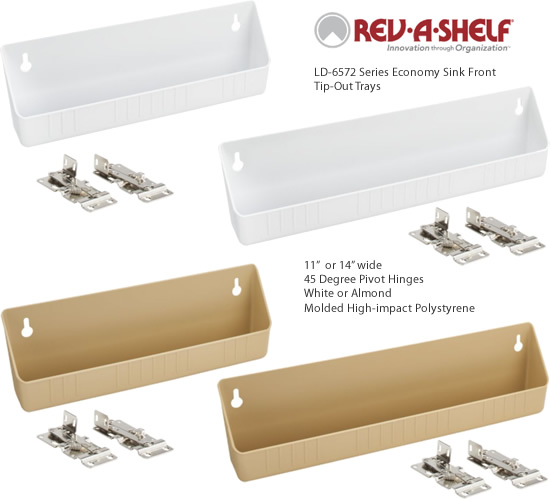 Rev-A-Shelf Polymer Tip-Out Trays for Sink Base Cabinets 6572-14