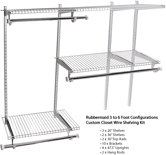 Rubbermaid Configurations Classic Custom 4' to 8' Wide Metal
