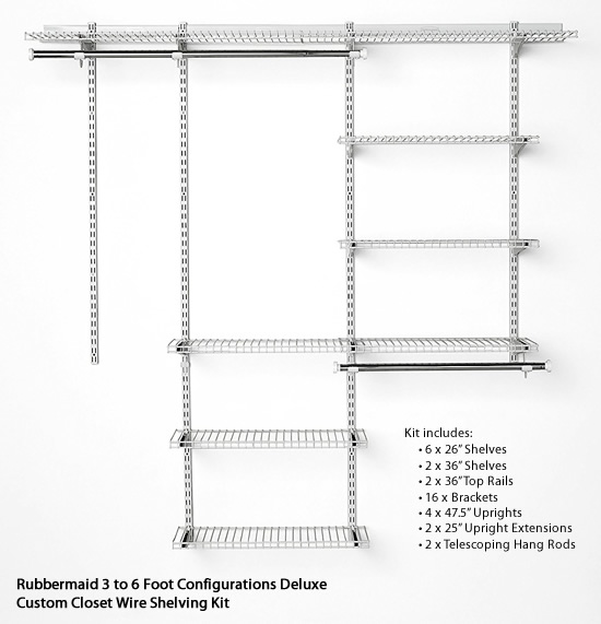 2-Shelf Custom Wire Shelving Kit